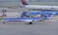 Estonian Air CRJ 900 ES-ACC @ Amsterdam 2011 - postcard