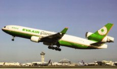 Eva Air Cargo MD-11F B-16108 @ Los Angeles LAX 2009 - postcard