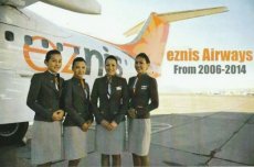 Eznis Airways Avro RJ-85 - Crew Stewardess - postcard (oversized)