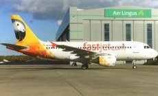 Fastjet Tanzania Airbus A319 5H-FJA postcard