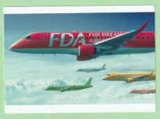 Fuji Dream Airlines Embraer 175 - postcard