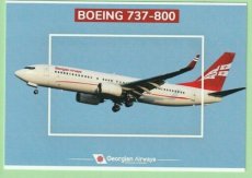 Georgian Airways Boeing 737-800 - postcard