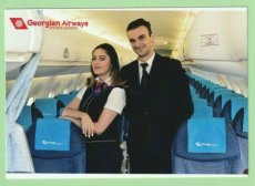 Georgian Airways - Crew Stewardess - postcard