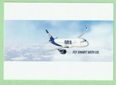 Go Air India Airbus A320 - postcard