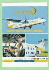 Golden Myanmar Airlines ATR-72 - Crew Stewardess Pilot - postcard