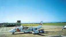 Guernsey Airport - Jersey European Airways Shorts 360 G-OBLK - postcard