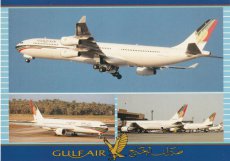 Gulf Air Boeing 767-300ER & Airbus A340 - postcard