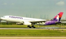 Hawaiian Airlines Airbus A330-200 N399HA @ Shenzhen China 2020 - postcard