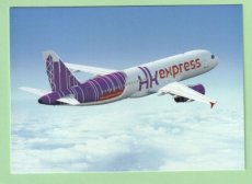 HK Express Airbus A320 - postcard