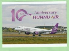 Hunnu Air Embraer 190 - postcard