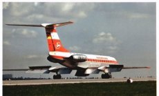 Interflug Tupolev 134 DM-SCG postcard