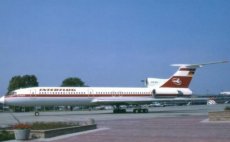 Interflug Tupolev 154 DDR-SFA @ Berlin Schonefeld - postcard