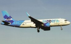 Jazeera Airways Airbus A320neo F-WWBI @ Toulouse 2021 - postcard