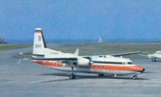 Jersey European Airways Fokker F-27 G-JEAA @ Jersey - postcard