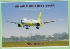 Jin Air Boeing 777-200 - postcard