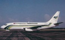 Kampuchea Airlines Boeing 737-200 N470TA postcard