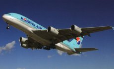 Korean Air Airbus A380 HL7611 postcard