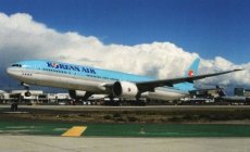 Korean Air Boeing 777-300ER HL7783 @ Los Angeles - postcard