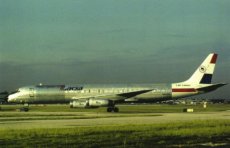 Lacsa / LAP Cargo DC-8-62 N810BN @ Miami 1986 - postcard