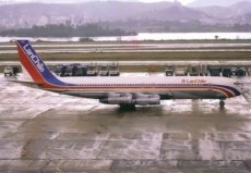 LAN Chile Boeing 707-321B CC-CEK @ Rio de Janeiro 1984 - postcard