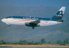 LAN Chile Boeing 737-200 VP-BBM @ Santiago 2000 - postcard