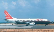 Lauda Air Boeing 737-300 OE-ILF @ Faro 1993 - postcard