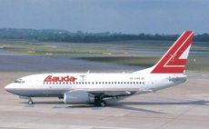 Lauda Air Boeing 737-600 OE-LNM @ Hamburg 2000 - postcard