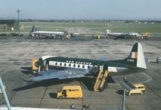 London Heathrow Airport - Aer Lingus Viscount Sabena Convair 440 - postcard