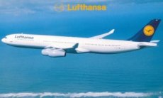 Lufthansa Airbus A340-300 D-AIGF postcard