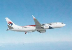 Malaysia Airlines Boeing 737 postcard Malaysia Airlines Boeing 737 postcard