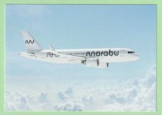 Marabu Airlines Airbus A320 - postcard