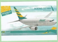 Merpati Boeing 737-800 - postcard