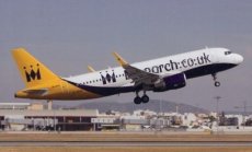 Monarch Airlines Airbus A320-200 G-ZBAA @ Faro 2013 - postcard