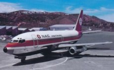 NAC New Zealand National Airways Boeing 737-200 ZK-NAC postcard