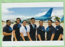 Nauru Airlines Boeing 737 - Crew Stewardess - postcard