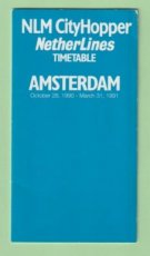 NLM Cityhopper & Netherlines timetable - October 2 NLM Cityhopper & Netherlines timetable - October 28, 1990 - March 31, 1991
