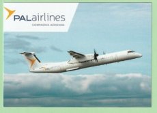 PAL Airlines Dash DHC 8 Q400 - postcard