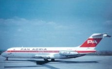 Pan Adria Airways DC-9-32 YU-AJF @ Prague 1974 - postcard