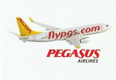 Pegasus Airlines Boeing 737-800 - postcard