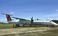 Philippines Philippine Airlines Dash DHC 8 Q400 RP-C3036 @ Busuanga - postcard