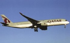 Qatar Airways Airbus A350-941 A7-ALA postcard