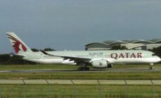 Qatar Airways Airbus A350-941 F-WZFA / A7-ALA postcard