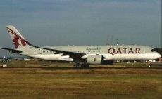 Qatar Airways Airbus A350 A7-ALA @ Frankfurt postcard