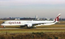 Qatar Airways Airbus A350 F-WZNR / A7-ANA postcard