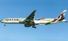 Qatar Airways Boeing 777-300ER A7-BAX 2022 Fifa World Cup cs postcard