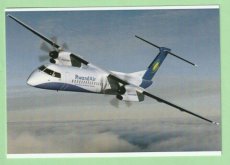 Rwandair Dash DHC 8 Q400 - postcard Rwandair Dash DHC 8 Q400 - postcard