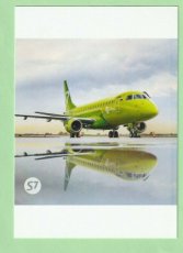 S7 Airlines Embraer 170 postcard