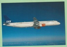 SAS Scandinavian Airlines Airbus A321 - postcard