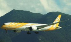 Scoot Boeing 787-9 9V-OJB @ Hong Kong Chek Lap Kok 2021 - postcard