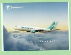 Serene Air Boeing 737 - postcard Serene Air Boeing 737 - postcard